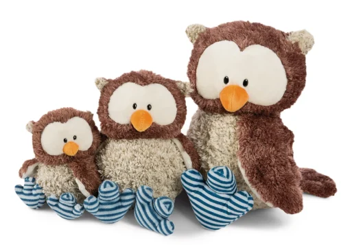 Kuscheltier Eule Oscar mit drehbarem Kopf