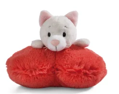 Kuscheltier Love Katze auf Herz liegend NICI GREEN