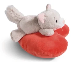 Kuscheltier Love Katze auf Herz liegend NICI GREEN