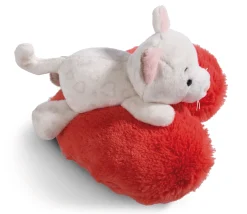 Kuscheltier Love Katze auf Herz liegend NICI GREEN