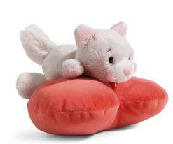 Kuscheltier Love Katze auf Herz liegend NICI GREEN