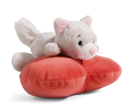 Kuscheltier Love Katze auf Herz liegend NICI GREEN