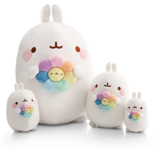 Kuscheltier MOLANG 24cm mit Regenbogenblume in Geschenkverpackung