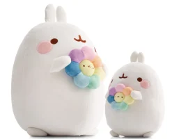 Kuscheltier MOLANG 24cm mit Regenbogenblume in Geschenkverpackung