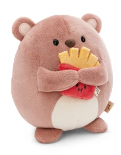 Kuscheltier mymochi Bär Nomo 16cm mit Pommes in Geschenkbox