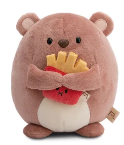 Kuscheltier mymochi Bär Nomo 16cm mit Pommes in Geschenkbox