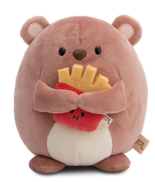 Kuscheltier mymochi Bär Nomo 16cm mit Pommes in Geschenkbox
