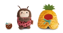 Kuscheltier Set Marienkäfer Dozz mit Kokosnuss u. Ananaskostüm in Geschenkbox