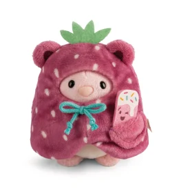 Kuscheltier Set Hase Pibu mit Softeis u. Erdbeerkostüm in Geschenkbox