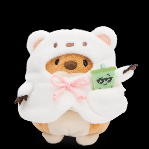 Kuscheltier Set mymochi Hund Hiro mit Bubble Tee u. Eisbärkostüm in Geschenkbox