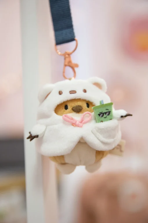 Kuscheltier Set mymochi Hund Hiro mit Bubble Tee u. Eisbärkostüm in Geschenkbox