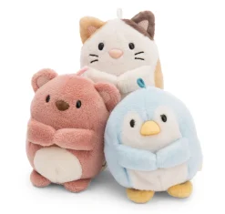 Kuscheltier Set mymochi Pinguin Waddle mit Ente u. Katzenkostüm in Geschenkbox