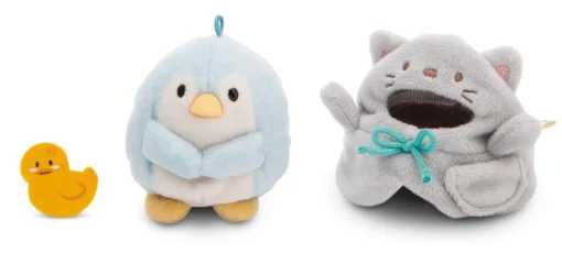 Kuscheltier Set mymochi Pinguin Waddle mit Ente u. Katzenkostüm in Geschenkbox