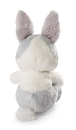 Kuscheltier Sleeping Pets Hase grau 12cm im grünen Körbchen