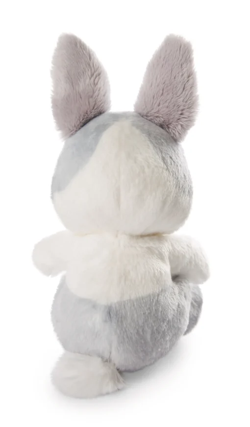 Kuscheltier Sleeping Pets Hase grau 12cm im grünen Körbchen