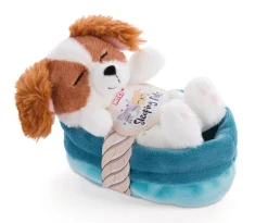 Kuscheltier Welpe Cockerspaniel schlafend im Körbchen