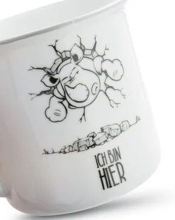 Porzellantasse metallic "Ich bin hier, das muss reichen"