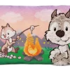 Rechteckiges Kissen Wolf Winny & Streifenhörnchen Jojo NICI GREEN
