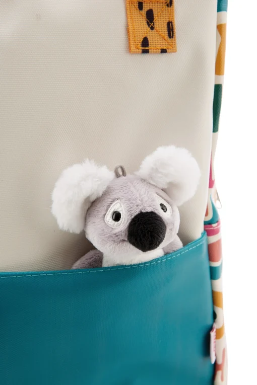 Rucksack mit kleinem Kuscheltier Koala
