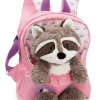 Rucksack mit Waschbär Plüschtier