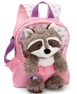 Rucksack mit Waschbär Plüschtier
