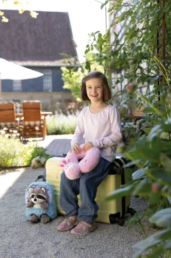 Rucksack mit Waschbär Plüschtier