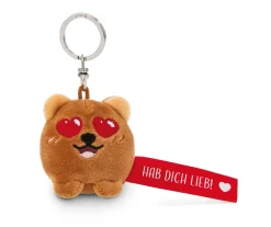 Schlüsselanhänger Bär „Hab dich lieb!“
