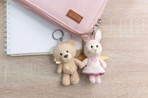 Schlüsselanhänger Dein Schutzengel Hase mit Herz