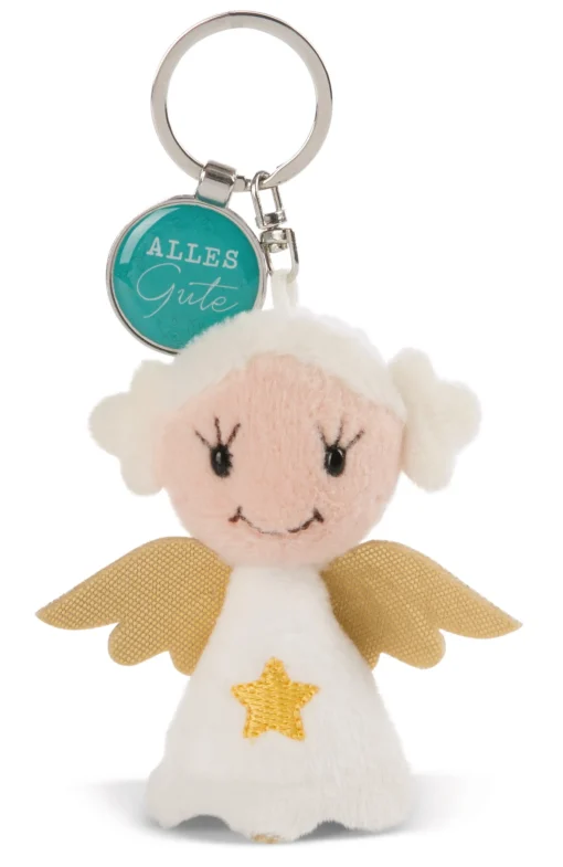 Schlüsselanhänger Engel mit Stern "Alles Gute"