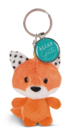 Schlüsselanhänger Fuchs mit Anhänger 'Alles Gute'