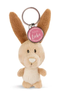Schlüsselanhänger Hase mit Anhänger 'Alles Liebe'