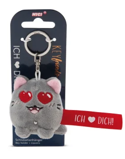 Schlüsselanhänger Katze "Ich Herz dich!"