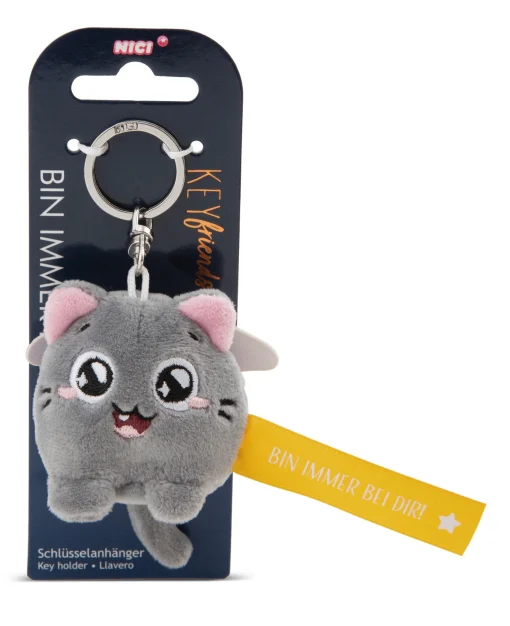 Schlüsselanhänger Katze "Bin immer bei dir!"