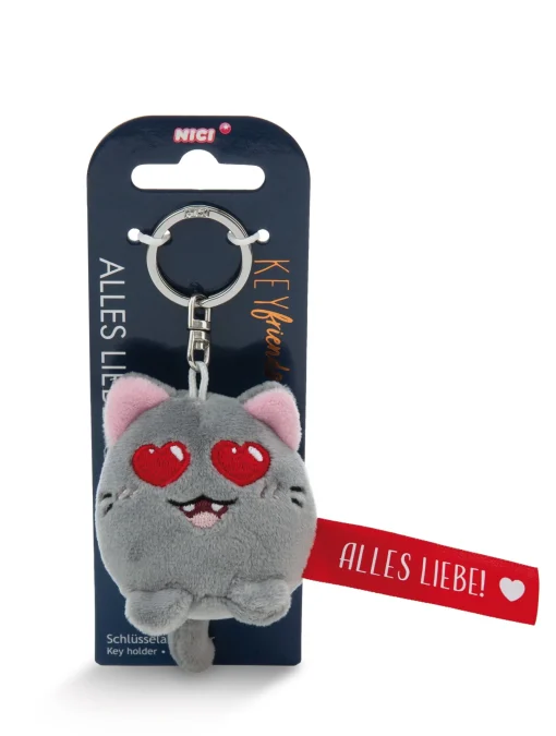 Schlüsselanhänger Katze "Alles Liebe!"