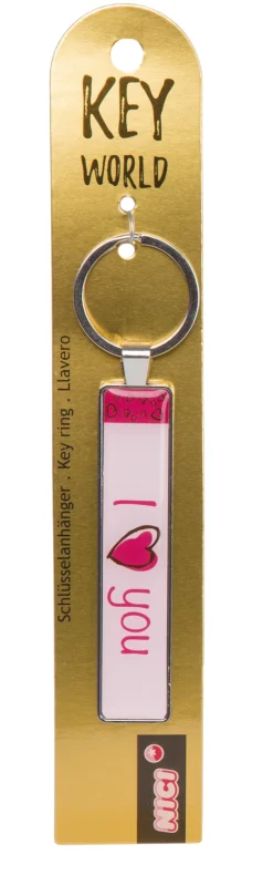 Schlüsselanhänger Key World 'I love You'