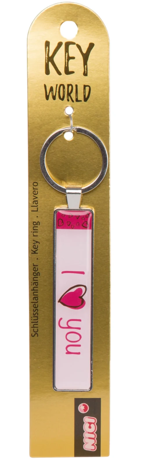 Schlüsselanhänger Key World 'I love You'