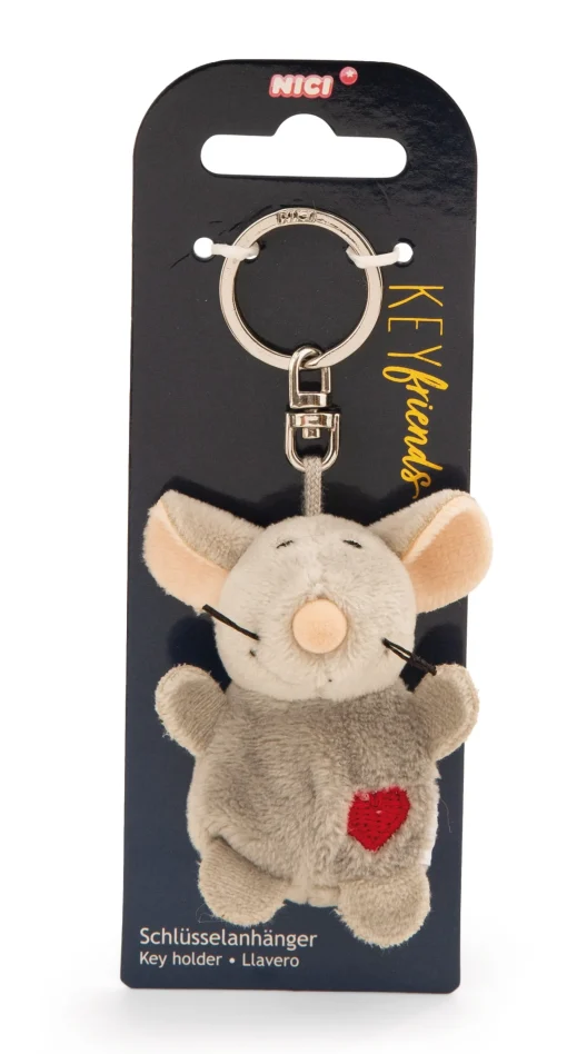 Schlüsselanhänger Maus mit Herz