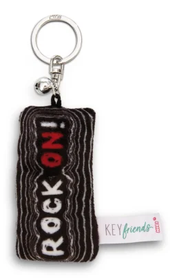 Schlüsselanhänger Mini Plüschkissen "Rock on!" m. Glöckchen