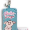Schlüsselanhänger Mini Plüschkissen "Glücksbringer" m. Glöckchen