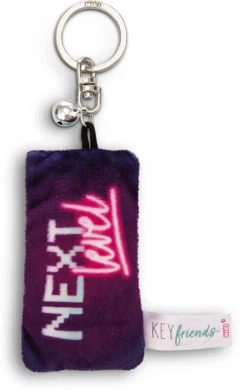 Schlüsselanhänger Mini Plüschkissen "Next Level" m. Glöckchen