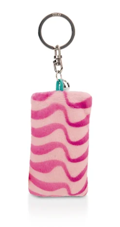 Schlüsselanhänger Mini Plüschkissen "Ich lieb's" m. Glöckchen