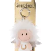 Schlüsselanhänger Schutzengel mit Symbol Hufeisen