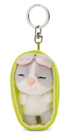 Schlüsselanhänger Sleeping Pets grauer Hase NICI GREEN