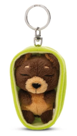 Schlüsselanhänger Sleeping Pets Dunkelbrauner Hund NICI GREEN