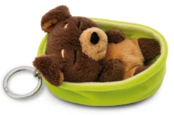 Schlüsselanhänger Sleeping Pets Dunkelbrauner Hund NICI GREEN
