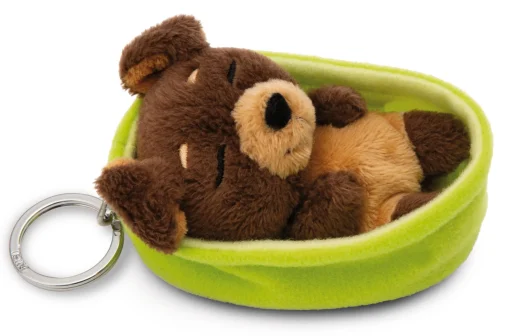 Schlüsselanhänger Sleeping Pets Dunkelbrauner Hund NICI GREEN