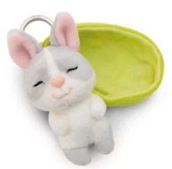Schlüsselanhänger Sleeping Pets grauer Hase NICI GREEN