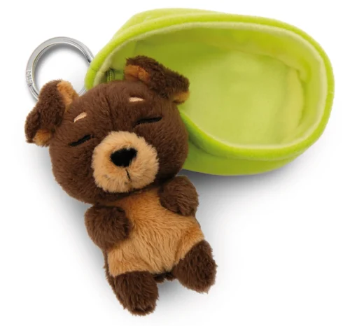 Schlüsselanhänger Sleeping Pets Dunkelbrauner Hund NICI GREEN
