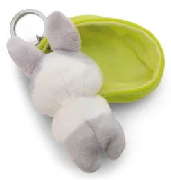 Schlüsselanhänger Sleeping Pets grauer Hase NICI GREEN