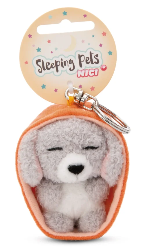 Schlüsselanhänger Sleeping Pets Grauer Pudel NICI GREEN